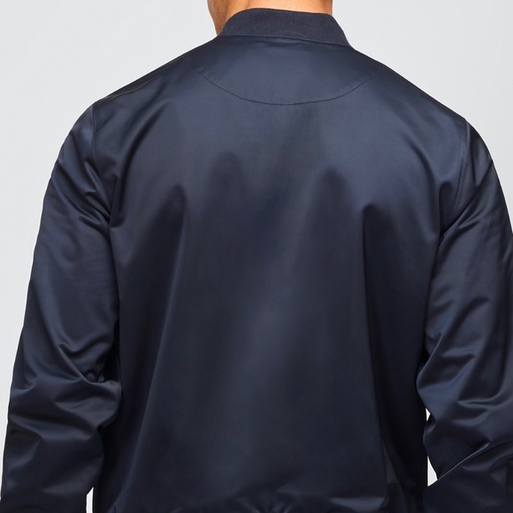 Bonobos Boulevard Slim Bomber Jacket, Medium Navy - Picture 3 of 8